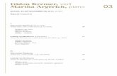 Gidon Kremer, violí Martha Argerich, piano · 2019-02-07 · Gidon Kremer, violí Martha Argerich, piano DIJOUS, 28 DE NOVEMBRE DE 2013. 20.30 h – Sala de Concerts II Mieczyslaw