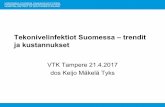 Tekonivelinfektiot Suomessa –trendit ja kustannukset · Thesis2015) • Amongst European countries participating in the European Centre for Disease Prevention and Control’s (ECDC)