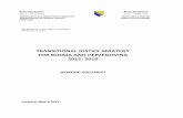 TRANSITIONAL JUSTICE STRATEGY FOR BOSNIA AND …...2012- 2016 WORKING DOCUMENT Sarajevo, March 2013 . 2 CONTENTS ... Lack of other reform activities towards achieving legitimacy and