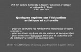 Quelques repères sur l’éducation artistique et culturelleblog.espe-bretagne.fr/blog-artsvisuel-m1m2-sb/wp-content/uploads/2… · PNF IEN culture humaniste : Réussir l’éducation