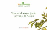 Vive en el mayor jardín privado de Alcalá · 2019-01-23 · 10 Jardín de Cervantes Conjunto residencial 2 plazas de garaje y trastero todas ellas distribuidas en 5 fases, se integra