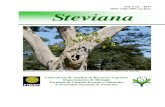 Vol. 9 (2) 2017 ISSN 2304-2907 (on line) Steviana · 2017-12-29 · Vol. 9 (2) – 2017 ISSN 2304-2907 (on line) Hemiepífita Ficus enormis (Miq.)Miq., en el hueco del árbol de Enterolobium
