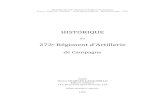 Historique du 272e Régiment d'Artillerie de campagnetableaudhonneur.free.fr/272eRAC.pdfHISTORIQUE DU 272e Régiment d’Artillerie de Campagne CHAPITRE PREMIER. Formation du régiment.