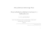 Studieordning for Kandidatuddannelsen i Medicin · 6 Kapitel 2: Optagelse, betegnelse, varighed og kompetenceprofil ... opstille nye analyse- og løsningsmodeller i klinisk og forskningsmæssigt