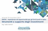 Venerdì 10 novembre 2017 PAESC: esperienze ed opportunità per … · 2020-02-20 · PAESC: esperienze ed opportunità per gli Enti locali in Italia - Strumenti a supporto degli