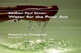 Se Water for the Poor Act - University of Texas at Austin...and sanitation-related activities in developing countries. In addition, the U.S. Government supported water sector and sanitation