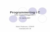 Intro til AVR - Oz6hroz6hr.dk/wp-content/uploads/Programmering-i-C-lektion-1.pdf · Intro til værktøjet Dev-C++ zInstallation zOpsætninger zProjekter – filer zKompiler, kør,