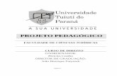 PROJETO PEDAGÓGICO - Universidade Tuiuti do Paraná · princípios universais dos direitos humanos e da preservação do meio ambiente. Em síntese, desde a sua criação, o curso