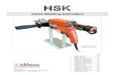 Hand Welding Extruders - Plastic Extrusion WeldersHSK – Your partner for plastic welding – and bending technology HSK Telefon +49 (0)2224 - 9017501 Registergericht Siegburg HRB