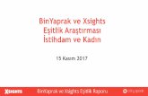 BinYaprak ve Xsights Eşitlik Araştırması İstihdam ve Kadın...Kaynaklar: Mckinsey Women Matter Türkiye 2016 Raporu; Dünya Ekonomik Forumu (WEF) Küresel Cinsiyet Farkı 2014
