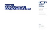 COP- QUALITÄTS- MANAGEMENT · Qualitätssicherung & Qualitätsweiterentwicklung Regelmäßige Teilnahme an Arbeitstreffen zur Qualitätssicherung und Qualitätsweiter - entwicklung
