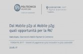 Dal Mobile p2p al Mobile p2g: quali opportunità per la PA?€¦ · vs 2015 Penetrazione MRC su eCommerce 2016 17% 12% nel 2015 Transato MRC per settore 2016 Pagamenti digitali Mobile
