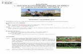 ArboVisite « GESTION DU PATRIMOINE ARBORE DE NANCY ET … · 13h30 : eVisite commentée du 15 jardin éphémère « Japonica » – Place Stanislas Nancy Jardin s'inspirant du Japon