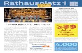 300 Jahre Theater Erlangen...2 RATHAUSPLATZ 1 Januar 2019 · 300 Jahre Theater HERZLICHEN GLÜCKWUNSCH, ALTES HAUS! Jubiläumswochenende vom 18. bis 20. Januar 2019 Eröffnungsabend
