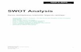 SWOT Analysis¦rktøjskasser... · 2 This product package for the SWOT-analysis consists of: • A User Guide providing a step-by-step instruction explaining how to use a SWOT-analysis