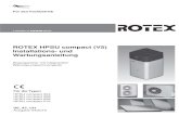 ROTEX HPSU compact (V5) Installations- und Wartungsanleitung · Für den Fachbetrieb ROTEX HPSU compact (V5) Installations- und Wartungsanleitung Solarspeicher mit integriertem Wärmepumpeninnengerät