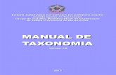 MANUAL DE TAXONOMIA - TJES da Taxonomia.pdf · 1. INTRODUÇÃO Podemos deﬁnir TAXONOMIA como a ciência da técnica de classiﬁcação, descrição e identiﬁcação de dados.