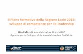 Il Piano formativo della Regione Lazio 2015: sviluppo di ...forges.forumpa.it/assets/Speeches/16935/09_co_47_miccoli_giusi.pdf · Moodle, Video-corsi, Facilitazione, … Coinvolgimento