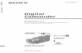 Digital Camcorder - pro.sony€¦ · Digital Camcorder Istruzioni per l’uso Prima di utilizzare l’apparecchio, leggere attentamente il presente manuale e conservarlo per riferimenti
