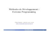 Méthodes de Développement : Extreme Programming · Extreme Programming Agile Manifesto, signé par 17 personnalités du Génie Logiciel en 2001 : • Un processus de développement