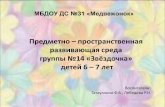 Предметно – развивающая среда группы №14 ...ds31.edu-nv.ru/files/группа_14_ППРС.pdf · 2019-01-22 · Предметно-развивающая