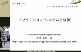 イノベーション・システムと政策ipr-ctr.t.u-tokyo.ac.jp/sklab/pdf/2018/komaba/komaba06.pdf · 2018-11-08 · 2009 2010 A verage Year 2001.5 Nodes 4447 3 Edges 4443 89