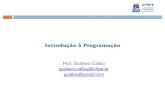 Introdução à Programaçãograc/ip/Aula01 - Apresentacao.pdf · Conceitos básicos: variáveis, operadores e expressões, ... 1 Apresentação da disciplina e Introdução a algoritmos