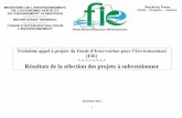 Troisième appel à projets du Fonds d’Intervention pour l ... · International de Conseil, d'Etude et de Formation (Cabinet ICEF) Projet d'appui au peuplement de la ... 05 SOLTECH