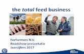 the total feed business - ForFarmers · De cijfers in deze presentatie zijn afgeleid van de jaarcijfers 2017 van ForFarmers, waarop accountantscontrole is uitgevoerd, opgesteld in