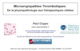 Microangiopathies Thrombotiques - MaRIH · Medicine (Baltimore) 2004;83:233-44 French TMA reference Center. PLoS One 2010;5:e10208 . Traitement du PTT: bases physiopathologiques ADAMTS13