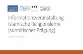 Informationsveranstaltung Islamische Religionslehre … · 2019-09-14 · Lebenslauf 3. Bildungsplan und Unterricht 4. Islamischer Religionsunterricht in Baden-Württemberg 5. Hürden
