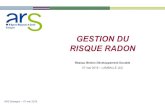 GESTION DU RISQUE RADON - reseau-breton-batiment-durable.fr€¦ · ARS Bretagne-26 mars 2013 GESTION DU RISQUE RADON ARS Bretagne –07 mai 2019 Réseau Breton Développement Durable