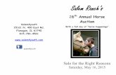 2015 horse catalog-1 ns - Salem4youth...Salem4youth 15161 N. 400 East Rd. Flanagan, IL 61740 815-796-4561 salem4youth Salem Ranchs 26th Annual Horse Auction With a full day of horse