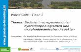 ng.de bewertu World Café - Tisch 5 Thema ...− Optimierung des Feststoffhaushaltes, Fokus bettbildendes Substrat / Geschiebe ... Frachten, Korngrößenverteilungen des Sedimenttransports