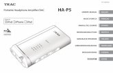 D01280000A Portable Headphone Amplifier/DAC HA-P5 OWNER’S … · 2019-02-27 · o if you are experiencing problems with this product, contact the store where you purchased the unit