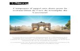 Campagne d’appel aux dons pour la - louvre.fr · Campagne d’appel aux dons pour la restauration de l’arc de triomphe du Carrousel Le musée du Louvre remercie chaleureusement