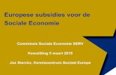 Europese subsidies voor de Sociale Economie · 2019-12-12 · • Programmaperiode 2014 – 2020: Financieringsprogramma – werkprogramma’s – subsidieoproep - projectidee •