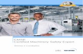 CMSE Certified Machinery Safety Expert€¦ · A inscrição para o treinamento CMSE (Certified Machinery Safety Expert) é feita através do preenchimento do formulário de inscrição