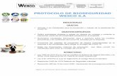PROTOCOLO DE BIOSEGURIDAD WESCO S · 2020-05-05 · PROTOCOLO BIOSEGURIDAD WESCO S.A. INDUSTRIALES VERSIÓN: 0 FECHA: 30/ABR/2020 Página 3 de 12 Protocolo Bioseguridad Industrial
