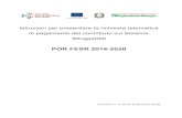 POR FESR 2014-2020 - Istruzioni per presentare la ... · Istruzioni per presentare la richiesta telematica di pagamento del contributo sul Sistema Sfinge2020 POR FESR 2014-2020 (versione