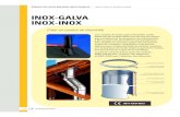 INOX-GALVA INOX-INOX · > Les éléments sont à double paroi séparés par un isolant laine de roche, sans liant, densifié haute température, injecté sous haute pression en usine.