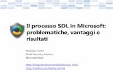 Il processo SDL in Microsoft: problematiche, vantaggi e ... · –Viruses, information sharing, “outside” and “inside” indistinguishable –Vulnerability research for reputation