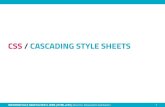 CSS / CASCADING STYLE SHEETS · (Cascading Style Sheets o Fogli di Stile a Cascata) è separare i contenuti dal visual. I CSS stabiliscono il modo in cui il browser rappresenta i