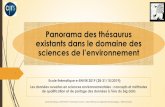 Panorama des thésaurus existants dans le domaine …...Panorama des thésaurus existants dans le domaine des sciences de l’environnement Ecole thématique e-ENVIR 2019 (28-31/10/2019):