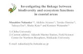 Investigating the linkage between biodiversity and ecosystem …lab.agr.hokudai.ac.jp/ICSA08/speakers/O-17.Nakaoka.pdf · 2008-08-02 · Investigating the linkage between biodiversity