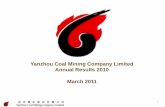 Yanzhou Coal Mining Company Limited Annual Results 2010 … · 31-12-2010  · The Group’s coal sales plan in 2011 is 54 million tonnes The Group has signed thermal coal sales contract