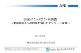 日光インバウンド調査 - The Ashikaga Bank, Ltd.A R I ARI ファクト 提言 来訪者属性 • 日光への訪問は「1回目」が87.6％と、ビギナーの来訪が