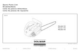 DOLMAR Standard · 2015-02-25 · cubierta rueda dentada, juego 1 11 1 1 1 320 819 169 aufkleber dolmar label Étiquette etiqueta 1 12 1 1 1 320 226 590 schrÄgstirnrad helical gear
