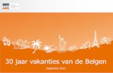 30 jaar vakanties van de Belgen - WES Research & Strategy · 30 jaar vakanties van de Belgen 30 jaar vakanties van de Belgen 3 Over een periode van 30 jaar beschouwd, gaan steeds
