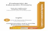 Evaluación de Educación Primaria comunicación lingüísticaea9d... · Educación Primaria. Guía de codificación . Unidades liberadas. Información para el profesorado . Inglés.
